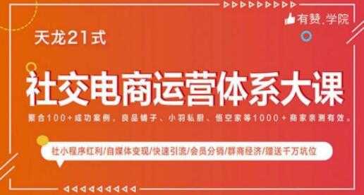 社交电商运营课程,实体新零售拉新留存转化即学即用-创业信息网