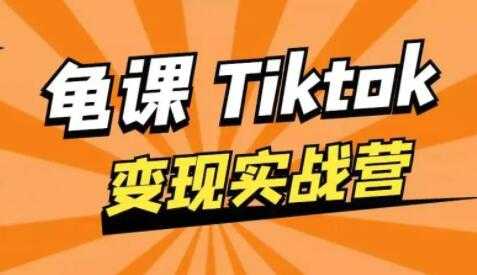 龟课-TikTok变现实战训练营 第1期 多种变现模式,轻松赚美刀-创业信息网