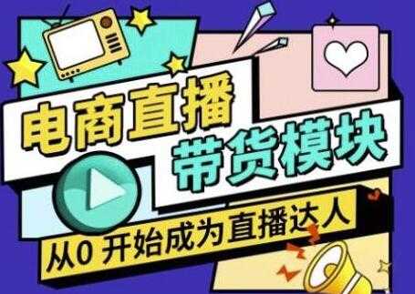 大鹏《电商直播带货培训视频》教你系统学习直播带货各环节技巧和套路-创业信息网