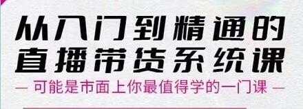 大播汇《从入门到精通的直播带货系统课》四大导师,带你玩转抖音直播带货-创业信息网