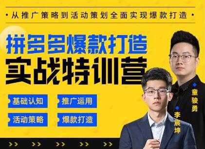玺承云《拼多多爆款打造实战特训营》一套从入门到高手课程-创业信息网