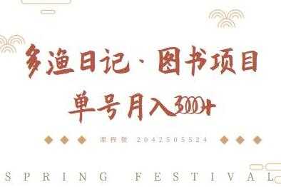 多渔日记《图书项目,无货源图书模式》纯搬运,单号月入3000+-创业信息网