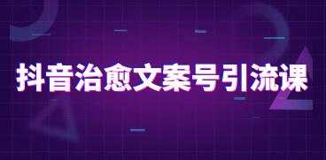 抖音治愈系文案号引流课程培训视频-创业信息网