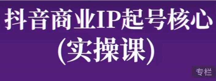 《抖音商业IP起号核心实操课》带你玩转算法,流量,内容,架构,变现-创业信息网