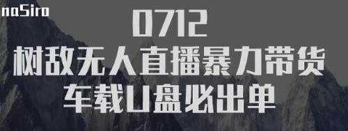 树敌习研社抖音无人直播暴力带货车载U盘必出单,单号单日产出300纯利润-创业信息网