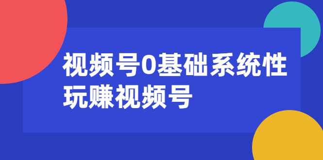 视频号0基础系统性玩赚视频号内容运营+引流+快速变现(20节课)-创业信息网
