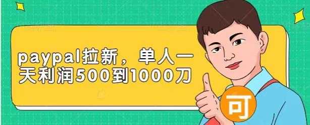 Paypal拉新赚美刀项目,单人一天利润500-1000刀【视频课程】-创业信息网