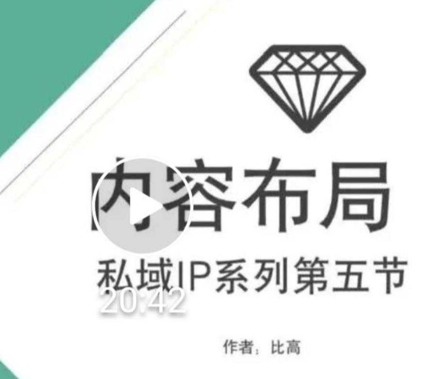 比高私域IP流量变现视频课，6个月10W粉，2235付费会员【完结】-创业信息网