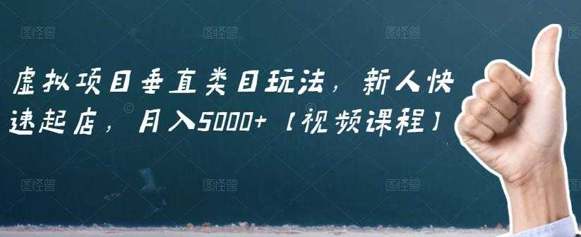 虚拟项目垂直类目玩法,新人快速起店,月入5000+【视频课程】-创业信息网