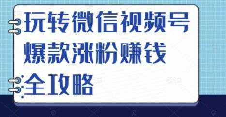 玩转微信视频号爆款涨粉赚钱全攻略,让你快速抓住流量风口,收获红利财富-创业信息网