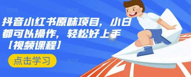 抖音小红书原味项目,小白都可以操作,轻松好上手【视频课程】-创业信息网