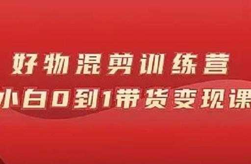 万三好物混剪训练营:小白0到1带货变现课-创业信息网