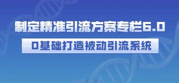 制定精准引流方案专栏6.0,0基础打造被动引流系统-创业信息网