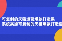 可复制的天猫运营爆款打造课，系统实操可复制的天猫爆款打造密码-创业信息网