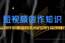 短视频创作知识：从创作零基础到未来的创作变现赚钱-创业信息网