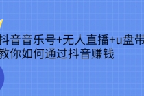 抖音音乐号+无人直播+u盘带货，教你如何通过抖音赚钱-创业信息网