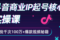 抖音爆款商业IP起号核心实操课:带你玩转算法,流量,内容,架构,变现-创业信息网