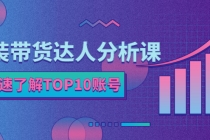 服装带货达人分析课:带你快速了解TOP10账号,玩转服装行业!-创业信息网