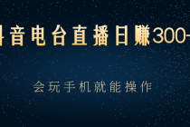 抖音电台直播日赚300+,会玩手机就能操作-创业信息网