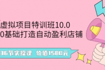 虚拟项目特训班10.0,0基础打造自动盈利店铺 36节实操课-创业信息网