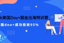 TikTok美国Dou+掘金出海特训营,美国dou+成功投放95%-创业信息网