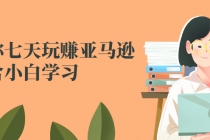 教你七天玩赚亚马逊，适合小白学习，价值599元-创业信息网