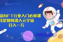 《元宇宙NFT行业入门必修课》我是如何潜入元宇宙日入一万-创业信息网