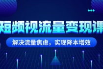 短频视流量变现课:解决流量焦虑,实现降本增效-创业信息网