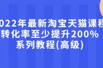 2022年最新淘宝天猫课程-转化率至少提升200%系列教程(高级)-创业信息网