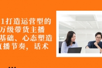 从0-1打造运营型的千万级带货主播:主播基础、心态塑造,到直播节奏,话术-创业信息网