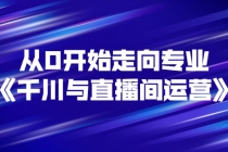 从0开始走向专业《千川与直播间运营》93节视频课程-创业信息网