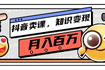 抖音卖课，知识变现、大咖教你如何月入100万-创业信息网