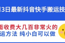 6月3日最新抖音快手搬运技术 外面收费大几百非常火的搬运方法 纯小白可以做-创业信息网