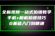 全新视频一站式拍摄教学:手机+相机拍摄技巧0基础入门到精通-创业信息网
