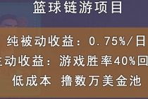 国外区块链篮球游戏项目,前期加入秒回本,被动收益日0.75%,撸数万美金-创业信息网