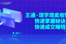 王通·现学现卖收钱班,快速掌握秘诀,快速成交赚钱-创业信息网