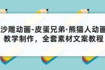 沙雕动画-皮蛋兄弟·熊猫人动画教学制作，全套素材文案教程分享！-创业信息网