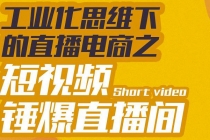 工业化思维下的直播电商之短视频锤爆直播间，听话照做执行爆单-创业信息网