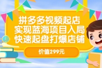 拼多多视频起店,实现蓝海项目入局,快速起盘打爆店铺-创业信息网