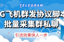 【引流必备】TG飞机群发协议脚本,批量采集群私聊,打广告引流效果立竿见影-创业信息网
