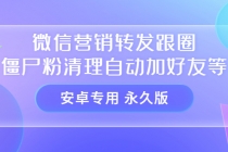 【安卓专用】微信营销转发跟圈僵尸粉清理自动加好友等【永久版】-创业信息网