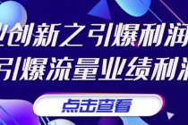 张琦《商业创新之引爆利润增长》引爆流量业绩利润-创业信息网
