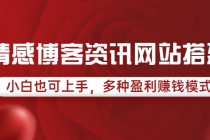 情感博客资讯网站搭建教学,小白也可上手,多种盈利赚钱模式-创业信息网