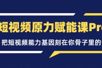 短视频原力赋能课Pro,把短视频能力基因刻在你骨子里的课-创业信息网