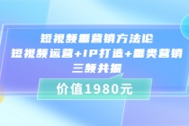 短视频垂营销方法论:短视频运营+IP打造+垂类营销,三频共振-创业信息网