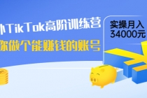 海外TikTok高阶训练营:教你做个能赚钱的账号,实操月入34000元!-创业信息网