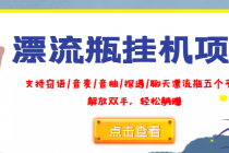 外面收费688的漂流瓶全自动挂机项目,号称单窗口稳定每天收益100+-创业信息网