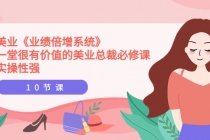 美业《业绩倍增系统》一堂很有价值的美业总裁必修课,实操性强-创业信息网