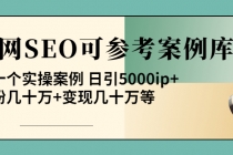 《全网SEO可参考案例库》几十个实操案例 日引5000ip+涨粉百W+变现几十W等!-创业信息网