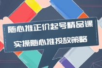 随心推正价起号精品课，实操随心推投放策略-创业信息网